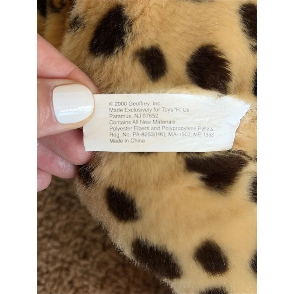 Animal Alley Leopard Cheetah Plush Stuffed Animal Toy Toys R Us Vintage 2000 Y2K